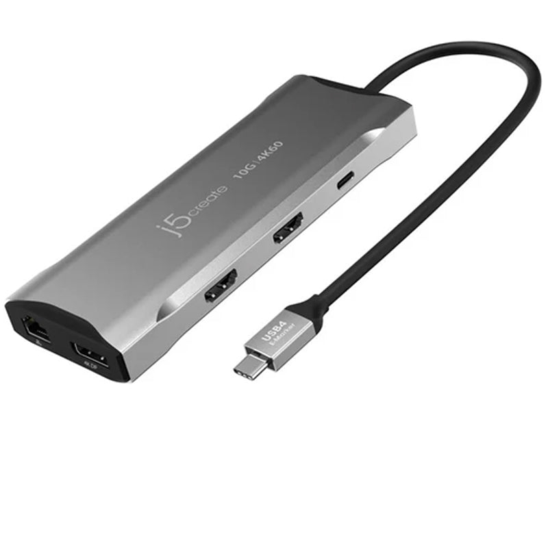 j5create JCD397 4K60 Elite USB-C قاعدة توصيل صغيرة متعددة الشاشات، رمادي فلكي j5create JCD397 4K60 Elite USB-C قاعدة توصيل صغيرة متعددة الشاشات، رمادي فلكي